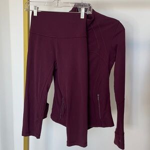 Lululemon Dark Adobe Set 5 Align Legging & Define Jacket